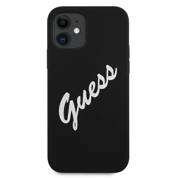 Guess GUHCP12SLSVSBW iPhone 12 mini 5.4" black and white hardcase Silicone Vintage