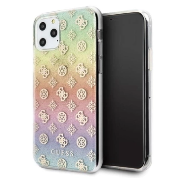Guess GUHCN58PEOML iPhone 11 Pro vícebarevné pevné pouzdro Iridescent 4G Peony