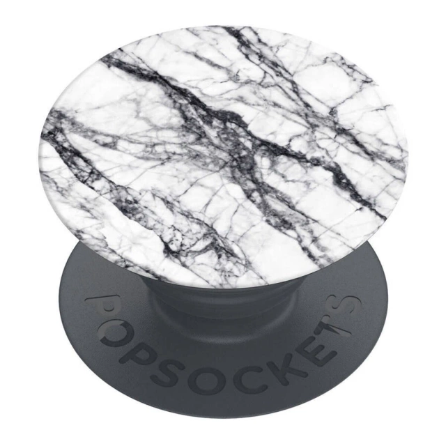 PopSockets PopGrip Basic - biely kameň z mramoru na telefóny