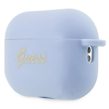 Guess GUAP2LSCHSB protective earphone case for Apple AirPods Pro 2 cover blue/blue Silicone Charm Heart Collection