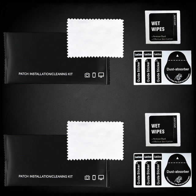 Hülle für iPhone 14 Pro Max 4er Set Brille 5in1 gepanzert 360 Alogy Hybrid 2x Bildschirmglas 2x Linse schwarz-transparent