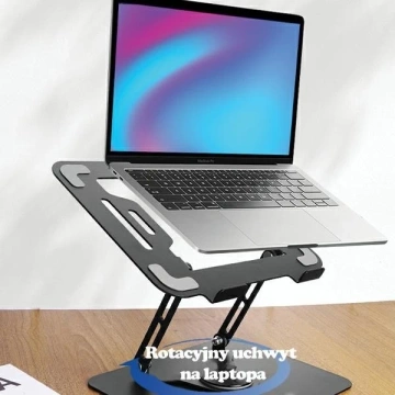 X46 otočný stolový držiak na 16" notebook, čierny