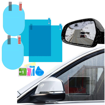 2 x hydrophobe Nano-Folie, Fensteraufkleber, Spiegel, Regen, wasserdicht, für Auto, Auto, Badezimmer, 15 x 20 cm, 2 x Nano-Spiegelfolie