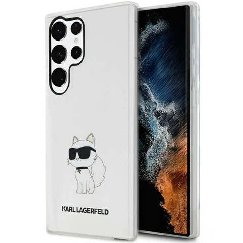 Захисний чохол для телефону Karl Lagerfeld KLHCS23LHNCHTCT для Samsung Galaxy S23 Ultra S918 прозорий hardcase Ikonik Choupette