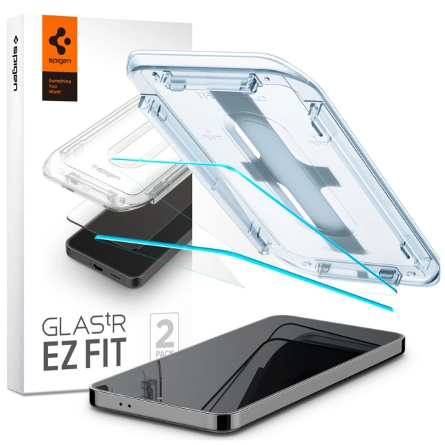 Tvrdené sklo Spigen Glas.tR „EZ Fit“ 2-balenie pre Samsung Galaxy S24 Plus Clear