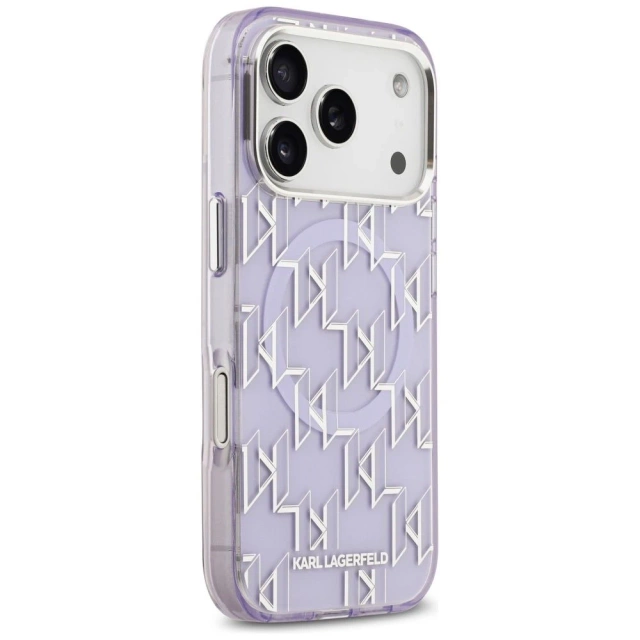 Etui Ochronne do iPhone 17 Pro Max Karl Lagerfeld IML KL Monogram MagSafe Fioletowy