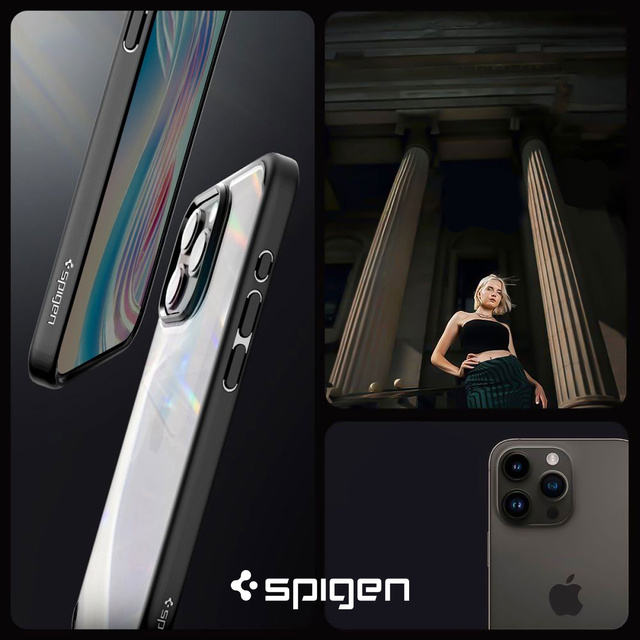 Pouzdro pro iPhone 15 Pro Max Spigen Ultra Hybrid Case, zadní kryt Matte Black