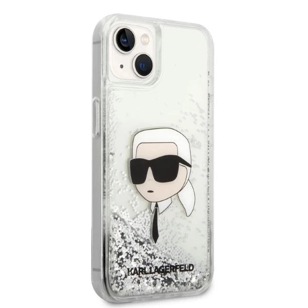 Etui Karl Lagerfeld KLHCP14MLNKHCH na iPhone 14 Plus 6,7" pevný obal Glitter Karl Head