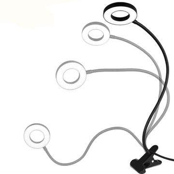 Lamp flexible ring lamp Alogy clip ring for desk flexible universal remote control USB Black