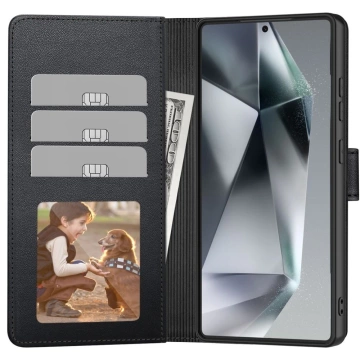 Samsung Galaxy S25 Edge Tech-Protect Wallet Black Protective Case