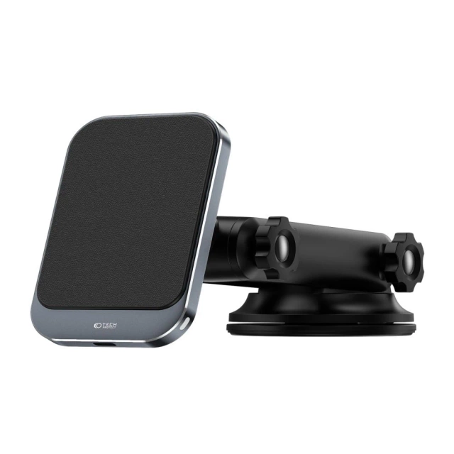 Магнітний індукційний автомобільний тримач MM15W-V2 Magnetic MagSafe Dashboard Car Mount Wireless Charger 15W Black