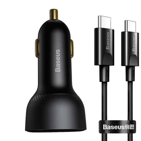 Baseus Superme USB car charger, USB-C, 100W USB-C cable(black)