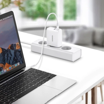Швидкий зарядний пристрій Ugreen USB Type C / USB 36 W Quick Charge 4.0 Power Delivery білий (60468 CD170)