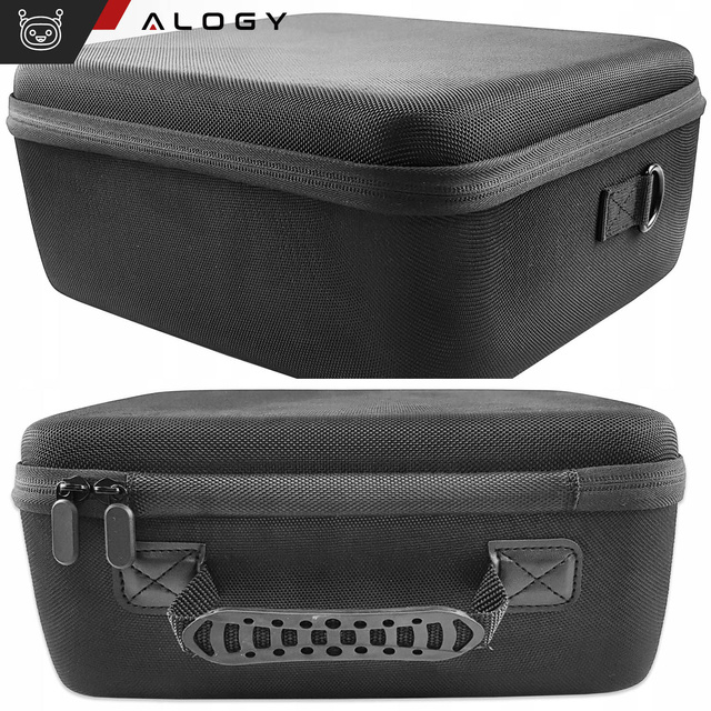 Чохол Валіза Сумка для Nintendo Switch OLED Аксесуари 21 ігор Alogy Водонепроникний з ремінцем Чорний