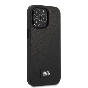 Ochranné pouzdro na telefon Karl Lagerfeld KLHCP13LSFMP2K pro Apple iPhone 13 Pro / 13 6,1" hardcase black/black Saffiano Plaque