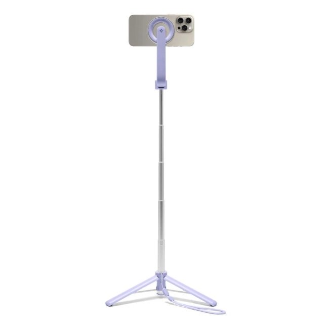Selfie Stick Stick Stativ Spigen S580W MagSafe Bluetooth Telefonhalter Fotos Fernbedienung Lila