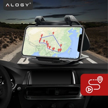 Автомобільний GPS-тримач для телефону Cockpit Car Dashboard Cars Rotatable 360 ​​​​Degrees for 6.5" Alogy Phone Black
