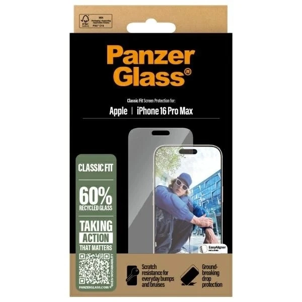 Tvrzené sklo pro iPhone 16 Pro Max PanzerGlass Screen Protector Classic Fit