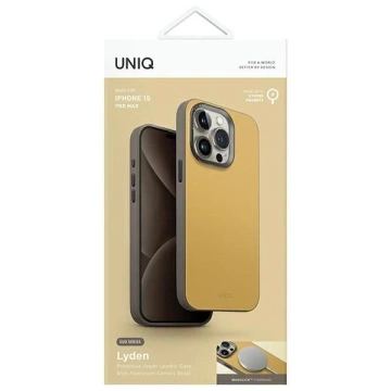 Etui do iPhone 15 Pro Max UNIQ Lyden DS MagSafe Żółto-szare