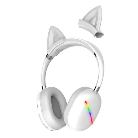 Bluetooth-навушники Somostel Kids білі SMS-CJ17 LED RGB