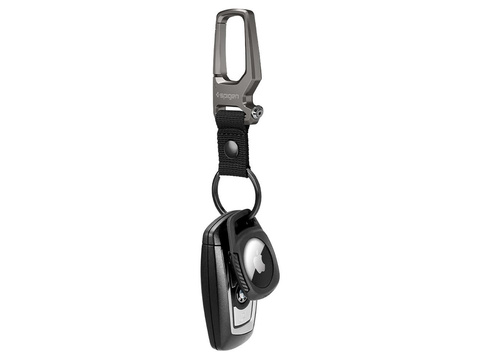 Etui brelok karabińczyk Spigen Rugged Armor do Apple AirTag Matte Black
