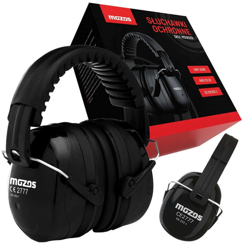 Folding anti-noise noise canceling headphones Protective earmuffs for adults Black