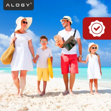 Vodotěsné pouzdro Pasová taška Pouzdro na telefon Vodotěsné pouzdro 21,5 x 23,5 cm Alogy Waterproof Black