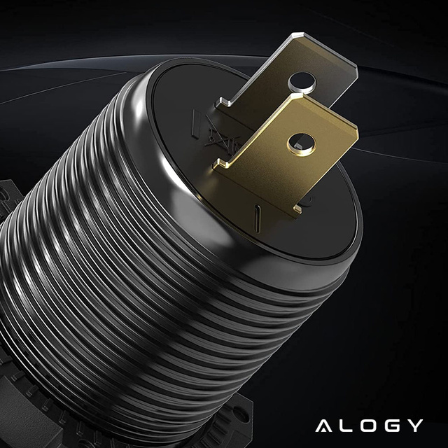 Світлодіодне гніздо для автомобільного зарядного пристрою Alogy Mini Car Charge For Motorcycle Adapter Power Adapter Connectors Alogy 2x USB QC 3.0 USB-C PD 60W
