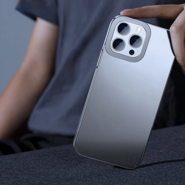 Чохол Baseus Glitter Case прозорий для iPhone 13 Pro Max срібний (ARMC000512)
