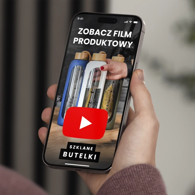 Velká skleněná láhev na pití Alogy Motivační odměrka 1l 1000ml silikonové pouzdro Růžové