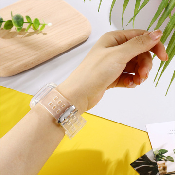Sportarmband Silikonarmband mit Uhrengehäuse für Apple Watch 1 2 3 38mm Transparent