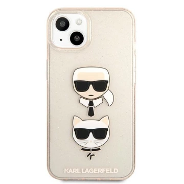 Karl Lagerfeld KLHCP13SKCTUGLGO iPhone 13 mini 5,4" zlatý/zlatý pevný obal Glitter Karl`s