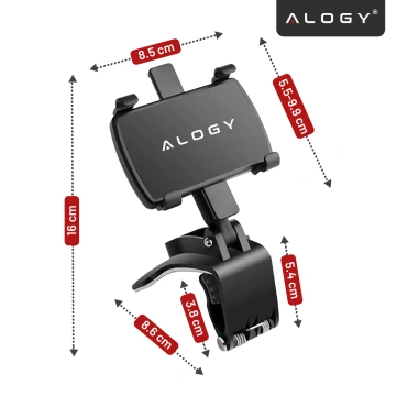 Alogy držiak do auta na telefón max 7,2 palca pre čierne zrkadlo v kokpite