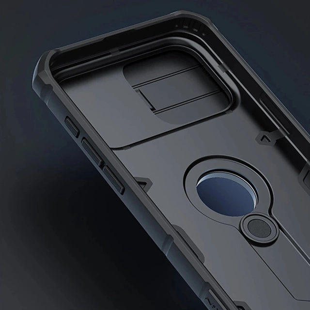 iPhone 15 Pro Max Hülle Nillkin CamShield Armor Schwarz Gepanzert