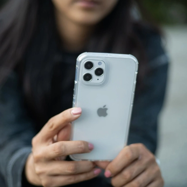 Raptic Clear Case for iPhone 14 Pro Max armored cover black