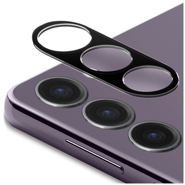 Kovový kryt pre Samsung Galaxy S24, ochranný na ostrovček fotoaparátu, Alogy Metal Lens, čierny