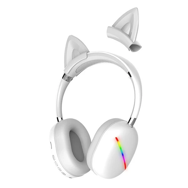 Bluetooth slúchadlá Somostel Kids biele SMS-CJ17 LED RGB