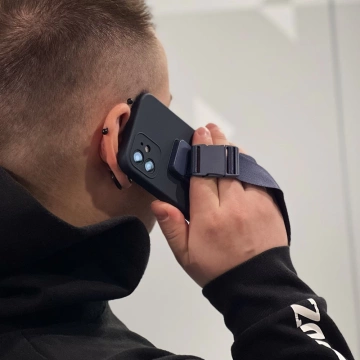 Pouzdro na lano gelové pouzdro s řetízkem na šňůrku taška na šňůrku na iPhone 12 mini světle modrá
