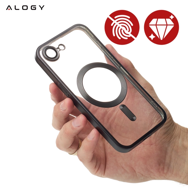 Чохол MagSafe для Apple iPhone 16 Pro Max Alogy Glamour Luxury Ring Housing Gold-Transparent