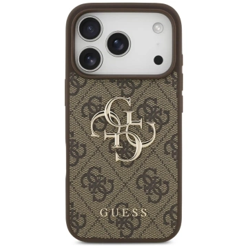 Etui Guess Hardcase 4G Big Metal Logo do iPhone 17 Pro, brązowe