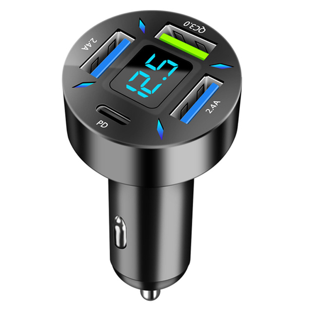 Alogy nabíječka do auta 66W 3x USB 1x USB-C Type C Quick Charge QC 3.0 PD