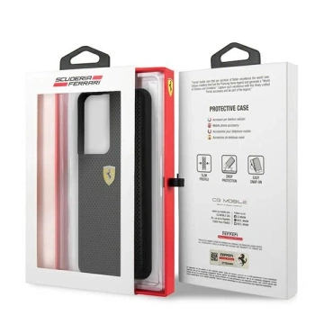Etui für das Telefon Ferrari Hardcase für das Samsung Galaxy S21 Ultra czarny/black hardcase On Track Perforated