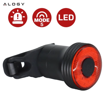 Bicycle rear light for the rear of the bike LED lighting rear light red aluminum waterproof IPX4 50lm Alogy