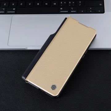 Шкіряний чохол Nillkin Qin Leather Pro Leather Case with Camera Protector для Samsung Galaxy Z Fold 5 - чорний