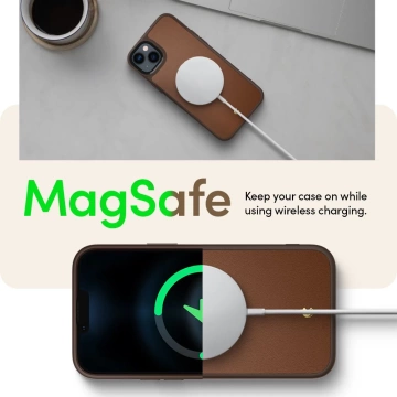Etui Spigen Cyrill Kajuk Mag MagSafe do Apple iPhone 14 Plus sedlo hnědé