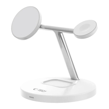 QI15W-A35 IN1 Магнітний бездротовий зарядний пристрій MagSafe для iPhone, Airpods, Apple Watch White