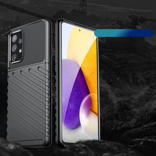 Ohebný pancéřový kryt Thunder Case pro Samsung Galaxy A73 černý
