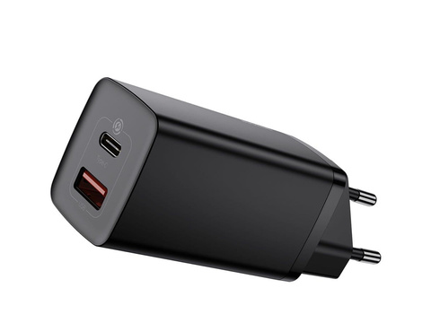 Rýchla nabíjačka Baseus GaN2 Lite USB USB-C 65W EÚ čierna