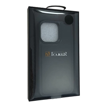 Чохол iCarer Leather Oil Wax обтягнутий натуральною шкірою для iPhone 13 mini чорний (ALI1211-BK)