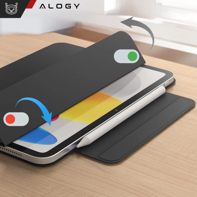 Etui magnetyczne 360 do Apple iPad 10 10.9” 2022 / iPad 11 A16 11” 2025 Alogy Magnetic 360 Case obudowa ochronna na tablet Czarne